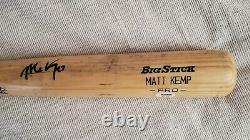 Matt Kemp Game Used Signed La Dodgers Rawlings Baseball Bat Psa Game Used Loa