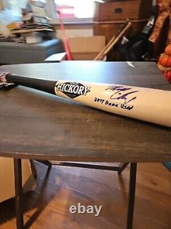 Michael Chavis Red Sox/pirates Signed Game Used Bat Coa