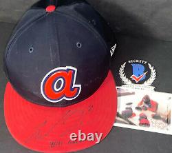 Michael Harris Braves Autographed Signed 2021 Game Used Hat Cap Beckett Holo