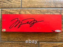 Michael Jordan Autographed Game Used Floor 23 /100 With Photo Display Case UDA