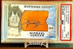 Michael Jordan Supreme Hard signed auto Game used PSA 1 of 1 Upper Deck only 1