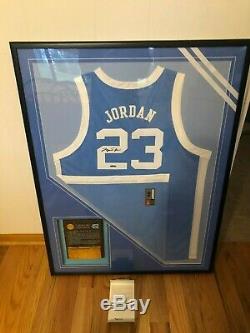 Michael Jordan UDA Upper Deck Signed Autograph UNC Jersey Game Used Floor Framed