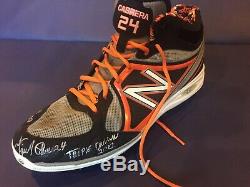 Miguel Cabrera Signed Cleat Inscribed Game Used 2012 Tigers Auto MLB Hologram