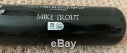 Mike Trout 2019 MVP Year Cracked Game Used Signed Bat with MLB & Anderson Certs