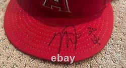 Mike Trout 2020 GAME USED HAT game worn SIGNED auto Angels
