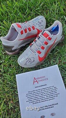 Mike Trout ANGELS Autographed Signed Game Used Practice Worn Batting Shoes 2021