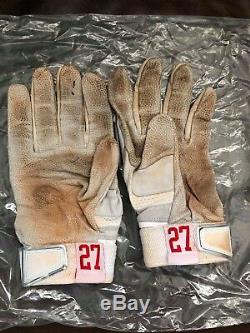 Mike Trout Anderson Authentics Game Used Autographed Batting Gloves Angels