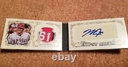 Mike Trout Angels Topps signed game used logo jersey relic auto book 5/5 1/1 WOW
