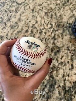Mike Trout Full Name Game Used Signed Baseball MLB Authenticated Game Used/Auto