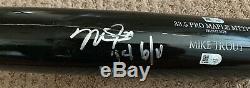 Mike Trout GAME USED 2014 1st MVP CRACKED BAT autograph SIGNED MLB Authenticated