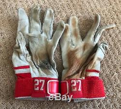 Mike Trout GAME USED 2014 MVP BATTING GLOVES PAIR game worn SIGNED auto ANGELS