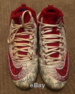 Mike Trout GAME USED 2016 CLEATS game worn SIGNED auto ANGELS MVP SEASON
