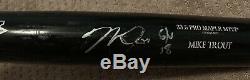 Mike Trout GAME USED 2018 UNCRACKED BAT autograph SIGNED Angels