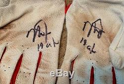 Mike Trout GAME USED 2019 BATTING GLOVES PAIR game worn SIGNED auto ANGELS