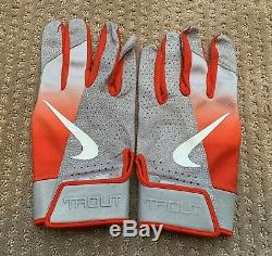 Mike Trout GAME USED 2019 BATTING GLOVES PAIR game worn SIGNED auto ANGELS MVP