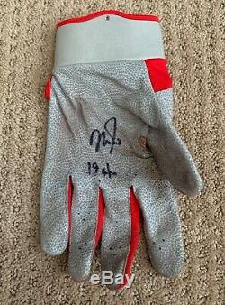 Mike Trout GAME USED 2019 BATTING GLOVE Single game worn SIGNED auto ANGELS