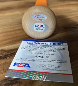Mike Trout GAME USED 2019 MVP UNCRACKED BAT SIGNED PSA/DNA Anderson Photo Match