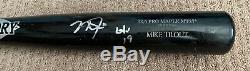 Mike Trout GAME USED 2019 UNCRACKED BAT autograph SIGNED Angels