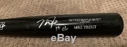 Mike Trout GAME USED 2019 UNCRACKED BAT autograph SIGNED Angels MVP Season