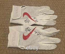 Mike Trout GAME USED 2020 PAIR BATTING GLOVES game worn SIGNED auto ANGELS
