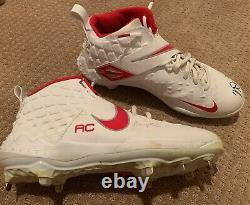 Mike Trout GAME USED 2020 SEASON CLEATS game worn SIGNED auto ANGELS spikes