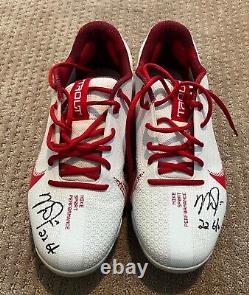 Mike Trout GAME USED 2022 PAIR CLEATS game worn SIGNED auto ANGELS Spikes