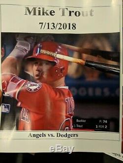 Mike Trout Game Used Signed Bat PSA 10! Photo matched