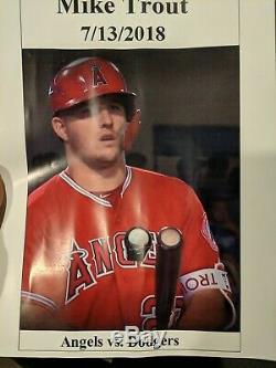 Mike Trout Game Used Signed Bat PSA 10! Photo matched