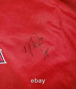 Mike Trout Signed 2015 Game Used Red Nike Angels Undershirt Anderson Auto COA