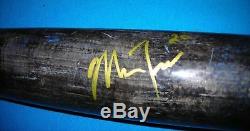 Mike Trout game used signed autograph baseball bat with PSA COA