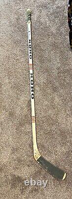 Minnesota North Stars Basil McCrae Game Used Hockey Stick Autographed