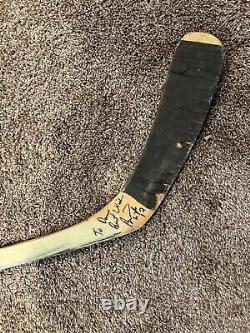 Minnesota North Stars Basil McCrae Game Used Hockey Stick Autographed