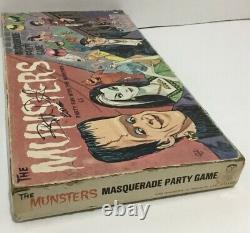 Munsters Masquerade Party Vintage Board Game Complete Scarce Signed Hasbro 1964