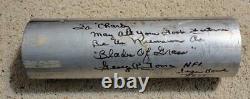NFL Super Bowl XXII Game Used Goal Post Part Signed George Toma Groundskeeper