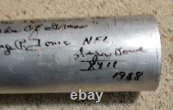 NFL Super Bowl XXII Game Used Goal Post Part Signed George Toma Groundskeeper