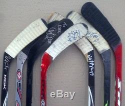 NHL game used & SIGNED and AUTOGRAPHED hockey sticks Los Angeles kings lot of 7
