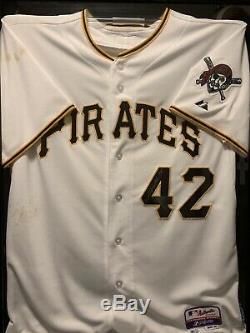 Neil Walker Pittsburgh Pirates Game Used Jackie Robinson Signed Jersey