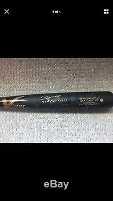 New York Yankees Gary Sanchez Game Used (Cracked) Autographed Bat Steiner COA