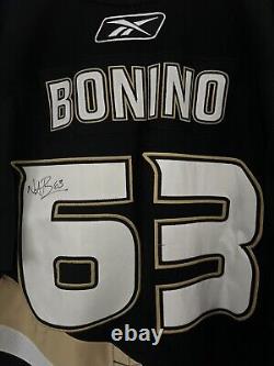Nick Bonino Rookie Jersey #63 Anaheim Ducks Signed Game Worn Used Jersey Reebok