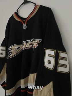 Nick Bonino Rookie Jersey #63 Anaheim Ducks Signed Game Worn Used Jersey Reebok