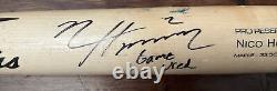 Nico Hoerner SIGNED UNCRACKED GAME USED BAT autograph Cubs MLB Auth