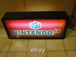 Nintendo 64 N64 / Game Boy Color System Promotional Store Display Light Up Sign