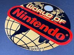 Nintendo Super Mario Brothers Advertising 12 Metal Sign Video Game Luigi Nes