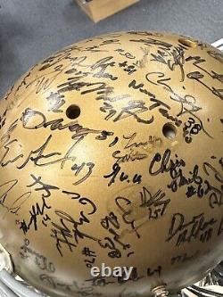 Notre Dame Signed Helmet Game Used With Over 50 Autographs Certified By Steiner