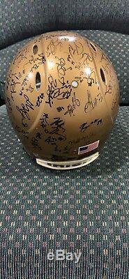 Notre Dame Team Signed Autographed GAME USED Helmet Steiner COA Manti Teo