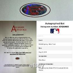 ONE-OF-A-KIND 2018 MIKE TROUT Game Used Signed Bat Millville Meteor MLB COA