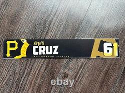 Oneil Cruz #61 2020 Pittsburgh Pirates Game Used Locker Room Name Plate 12 X 2