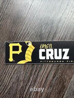 Oneil Cruz #61 2020 Pittsburgh Pirates Game Used Locker Room Name Plate 12 X 2