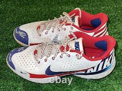 Ozzie Albies Atlanta Braves 2021 4th of July Game Used Cleats Signed Beckett COA