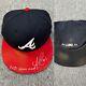 Ozzie Albies Atlanta Braves Game Used Hat 2021 44/35 Patches Signed Loa